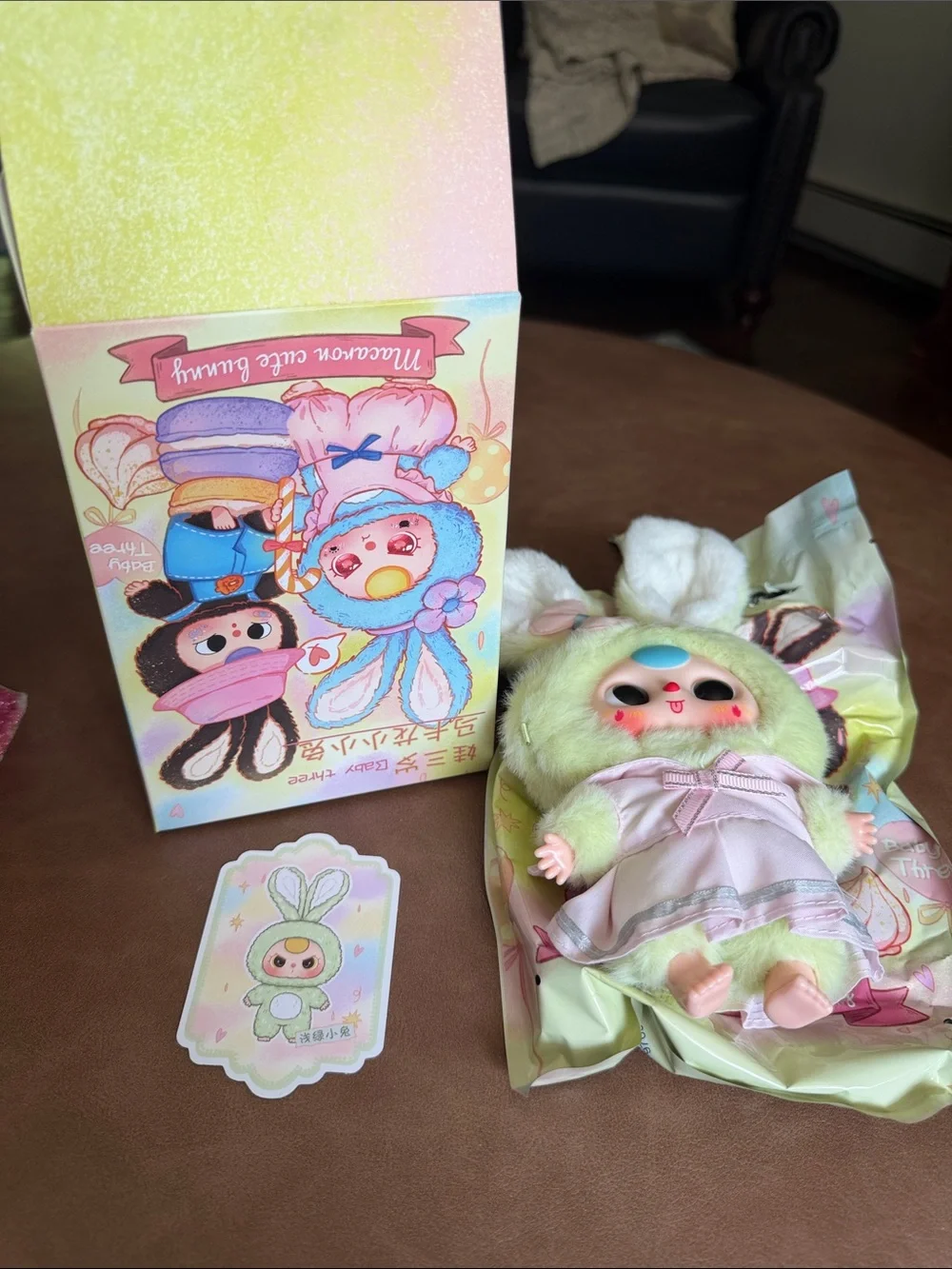 Cureplaneta- Baby Three Macaron Cute Bunny Series- Confirmed: Green Bunny (NIB)